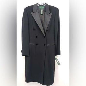Lauren Ralph Lauren Black Tuxedo Long  Blazer New Women’s Size 6